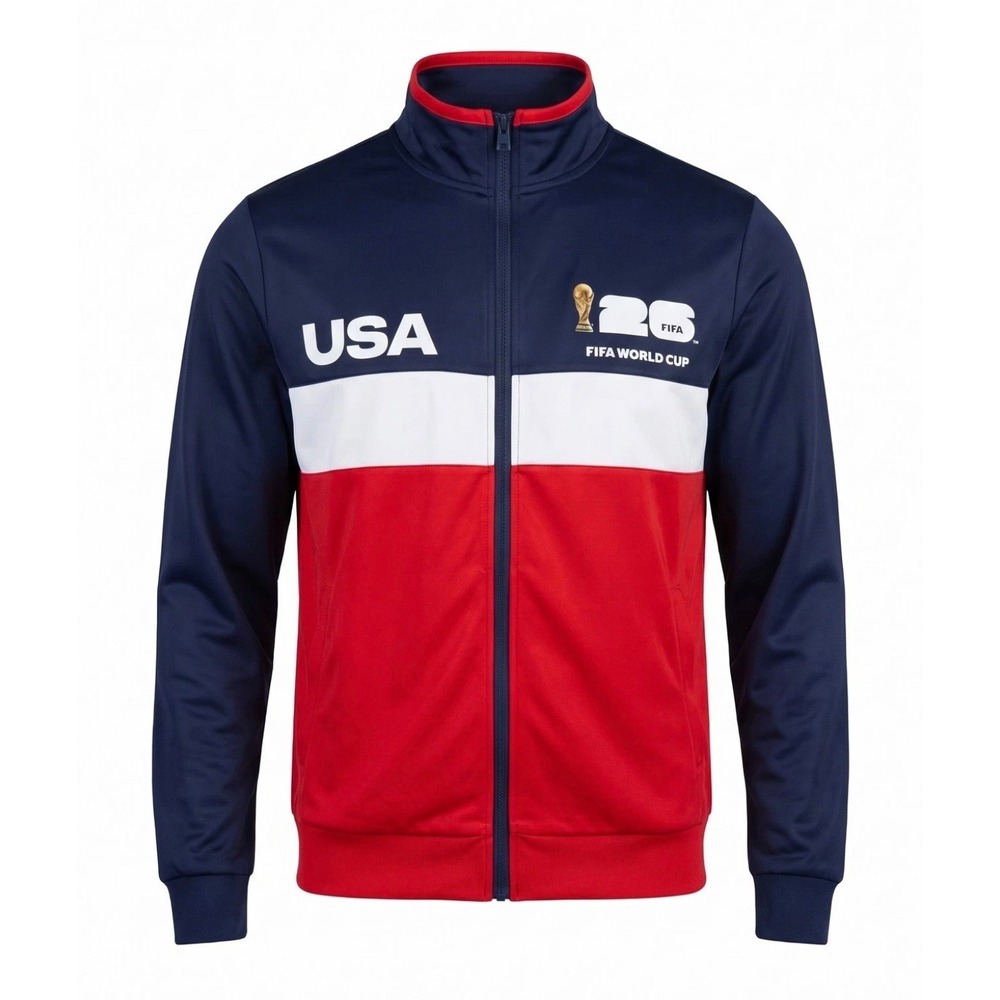 Outerstuff FIFA World Cup 2026 USA Track Jacket Mens Medium Red White Blue NWT